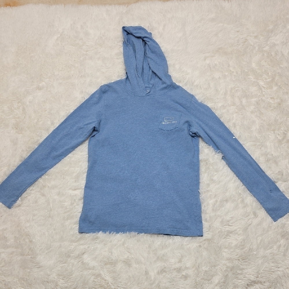 Vineyard Vines Light Blue Kids Hoodie. Size L